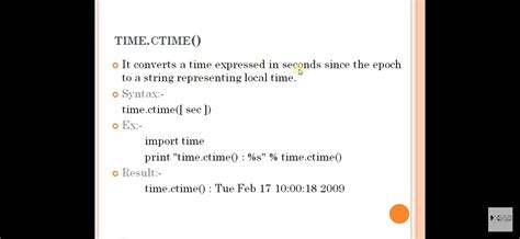 time ctime python.